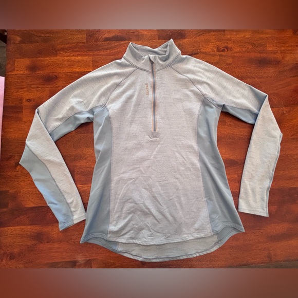 Reebok Tops - Reebok Women's Light Blue Quarter-Zip Sweatshirt - Large
